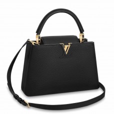 Louis Vuitton Capucines MM Bag In Black Taurillon Leather M42259 Louis Vuitton Capucines MM Bag In Black Taurillon Leather M42259