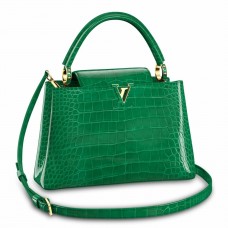 Louis Vuitton Capucines MM Bag In Crocodile-embossed Leather N92968