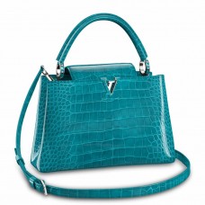 Louis Vuitton Capucines MM Bag In Crocodile-embossed Leather N93236