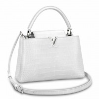 Louis Vuitton Capucines MM Bag In Crocodile-embossed Leather N93716