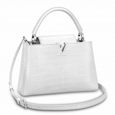 Louis Vuitton Capucines MM Bag In Crocodile-embossed Leather N93716