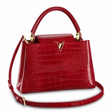 Louis Vuitton Capucines MM Bag In Crocodile-embossed Leather N94019
