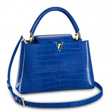 Louis Vuitton Capucines MM Bag In Crocodile-embossed Leather N96114