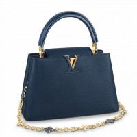 Louis Vuitton Capucines MM Bag in Taurillon Leather with Chain M59209 Louis Vuitton Capucines MM Bag in Taurillon Leather with Chain M59209