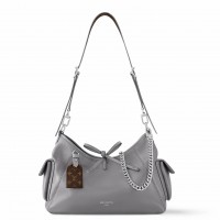 Louis Vuitton CarryAll Cargo PM Bag in Grey Lambskin M12579