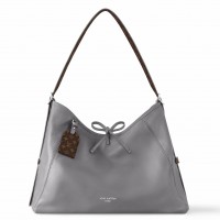 Louis Vuitton CarryAll Dark MM Bag in Grey Lambskin M12583