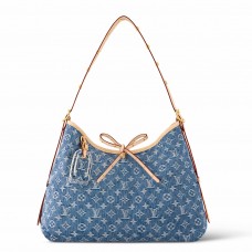 Louis Vuitton CarryAll MM Bag In Monogram Denim M46855 Louis Vuitton CarryAll MM Bag In Monogram Denim M46855