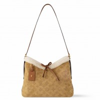 Louis Vuitton CarryAll PM Bag in Mahina Suede Leather M11843