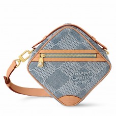 Louis Vuitton Chess Messenger Bag in Damier Denim 3D Canvas N40706 Louis Vuitton Chess Messenger Bag in Damier Denim 3D Canvas N40706