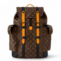 Louis Vuitton Christopher MM Backpack in Monogram Macassar Canvas M46686