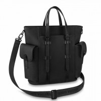 Louis Vuitton Christopher Tote Bag In Black LeatherM58479 Louis Vuitton Christopher Tote Bag In Black LeatherM58479