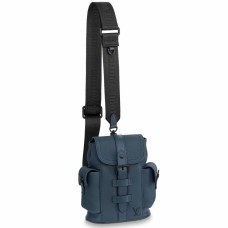 Louis Vuitton Christopher XS Bag In Blue Leather M58494 Louis Vuitton Christopher XS Bag In Blue Leather M58494