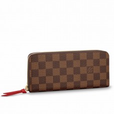 Louis Vuitton Clemence Wallet In Damier Ebene Canvas N60534