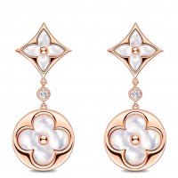 Louis Vuitton Color Blossom Long Earrings Q96668 Louis Vuitton Color Blossom Long Earrings Q96668