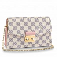Louis Vuitton Croisette Chain Wallet In Damier Azur Canvas N60357
