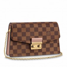 Louis Vuitton Croisette Chain Wallet In Damier Ebene Canvas N60287