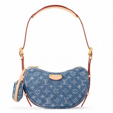 Louis Vuitton Croissant MM Bag in Monogram Denim M46856 Louis Vuitton Croissant MM Bag in Monogram Denim M46856