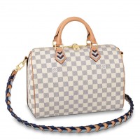 Louis Vuitton Damier Azur Speedy Bandoulière 30 With Braided Strap N50054 Louis Vuitton Damier Azur Speedy Bandoulière 30 With Braided Strap N50054