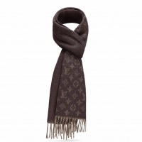 Louis Vuitton Dark Brown Monogram Gradient Scarf M70258 Louis Vuitton Dark Brown Monogram Gradient Scarf M70258