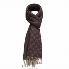 Louis Vuitton Dark Brown Monogram Gradient Scarf M70258 Louis Vuitton Dark Brown Monogram Gradient Scarf M70258