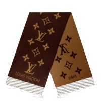 Louis Vuitton Dark Brown Reykjavik Scarf M78125