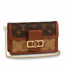 Louis Vuitton Dauphine Chain Wallet In Monogram Reverse Canvas M68746 Louis Vuitton Dauphine Chain Wallet In Monogram Reverse Canvas M68746
