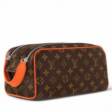 Louis Vuitton Dopp Kit Toilet Pouch in Monogram Macassar Canvas M46765