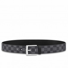Louis Vuitton Downtown 40mm Belt In Damier Graphite Canvas M0374V Louis Vuitton Downtown 40mm Belt In Damier Graphite Canvas M0374V