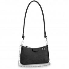 Louis Vuitton Easy Pouch On Strap In Black Epi Leather M80471 Louis Vuitton Easy Pouch On Strap In Black Epi Leather M80471