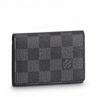 Louis Vuitton Enveloppe Carte De Visite In Damier Graphite Canvas N63338 Louis Vuitton Enveloppe Carte De Visite In Damier Graphite Canvas N63338