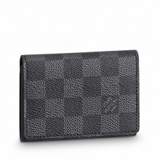 Louis Vuitton Enveloppe Carte De Visite In Damier Graphite Canvas N63338 Louis Vuitton Enveloppe Carte De Visite In Damier Graphite Canvas N63338