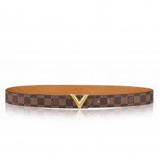 Louis Vuitton Essential V 30MM Belt In Damier Ebene Canvas M9020V Louis Vuitton Essential V 30MM Belt In Damier Ebene Canvas M9020V