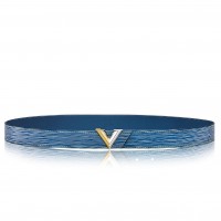 Louis Vuitton Essential V 30MM Belt In Epi Denim Leather M6076W