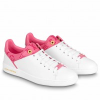 Louis Vuitton Frontrow Sneakers with Pink Monogram Canvas Trim