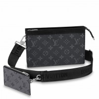Louis Vuitton Gaston Wearable Wallet In Monogram Eclipse Canvas M81124 Louis Vuitton Gaston Wearable Wallet In Monogram Eclipse Canvas M81124