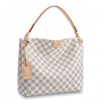 Louis Vuitton Graceful PM Bag In Damier Azur Canvas N42249
