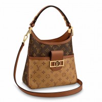 Louis Vuitton Hobo Dauphine PM Bag In Monogram Reverse Canvas M45194