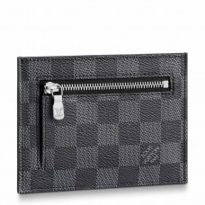Louis Vuitton ID Card Holder In Damier Graphite Canvas N60378 Louis Vuitton ID Card Holder In Damier Graphite Canvas N60378