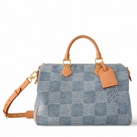 Louis Vuitton Keepall Bandouliere 05 Bag in Damier Denim 3D Canvas N40701 Louis Vuitton Keepall Bandouliere 05 Bag in Damier Denim 3D Canvas N40701