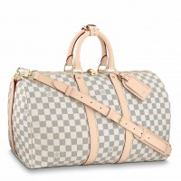 Louis Vuitton Keepall Bandouliere 45 Bag In Damier Azur Canvas N48223