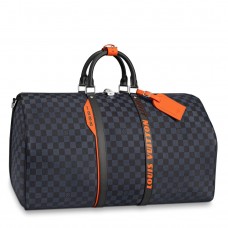 Louis Vuitton Keepall Bandouliere 45 Bag In Damier Cobalt Race N40166 Louis Vuitton Keepall Bandouliere 45 Bag In Damier Cobalt Race N40166