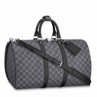 Louis Vuitton Keepall Bandouliere 45 Bag In Damier Graphite Canvas N41418