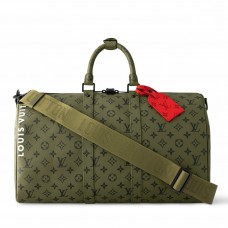 Louis Vuitton Keepall Bandouliere 45 Bag in Green Monogram Canvas M23962 Louis Vuitton Keepall Bandouliere 45 Bag in Green Monogram Canvas M23962