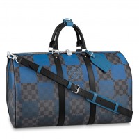Louis Vuitton Keepall Bandouliere 50 Bag In Damier Graphite Giant Canvas N40410