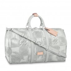 Louis Vuitton Keepall Bandouliere 50 Bag In Damier Salt Canvas N50069 Louis Vuitton Keepall Bandouliere 50 Bag In Damier Salt Canvas N50069