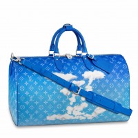 Louis Vuitton Keepall Bandouliere 50 Bag In Monogram Clouds Canvas M45428 Louis Vuitton Keepall Bandouliere 50 Bag In Monogram Clouds Canvas M45428