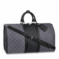 Louis Vuitton Keepall Bandouliere 50 Bag In Monogram Eclipse Canvas M45392 Louis Vuitton Keepall Bandouliere 50 Bag In Monogram Eclipse Canvas M45392