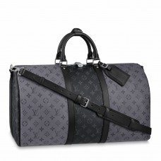 Louis Vuitton Keepall Bandouliere 50 Bag In Monogram Eclipse Canvas M45392 Louis Vuitton Keepall Bandouliere 50 Bag In Monogram Eclipse Canvas M45392