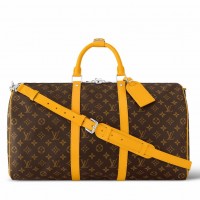 Louis Vuitton Keepall Bandouliere 50 Bag in Monogram Macassar Canvas M46771 Louis Vuitton Keepall Bandouliere 50 Bag in Monogram Macassar Canvas M46771