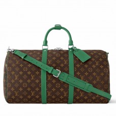 Louis Vuitton Keepall Bandouliere 50 Bag in Monogram Macassar Canvas M46774 Louis Vuitton Keepall Bandouliere 50 Bag in Monogram Macassar Canvas M46774